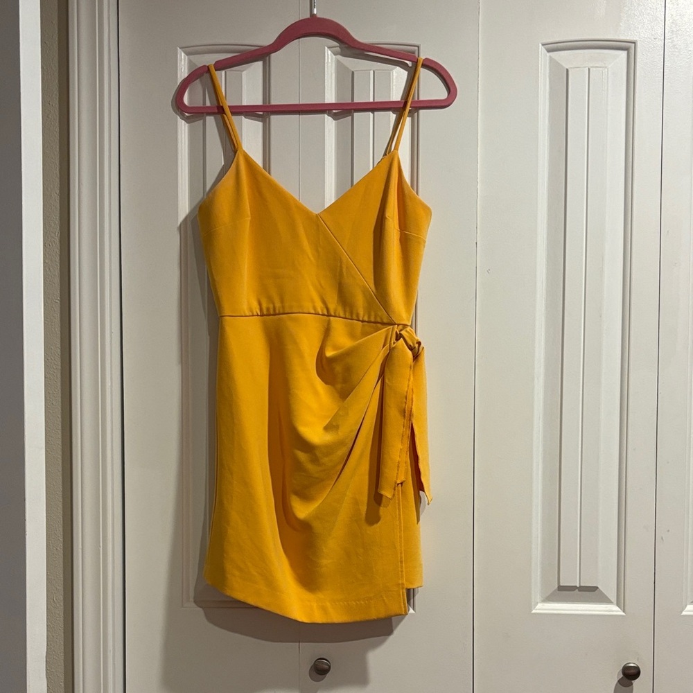 French Connection Bright Yellow Spaghetti Strap Dress